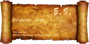 Brukner Irén névjegykártya